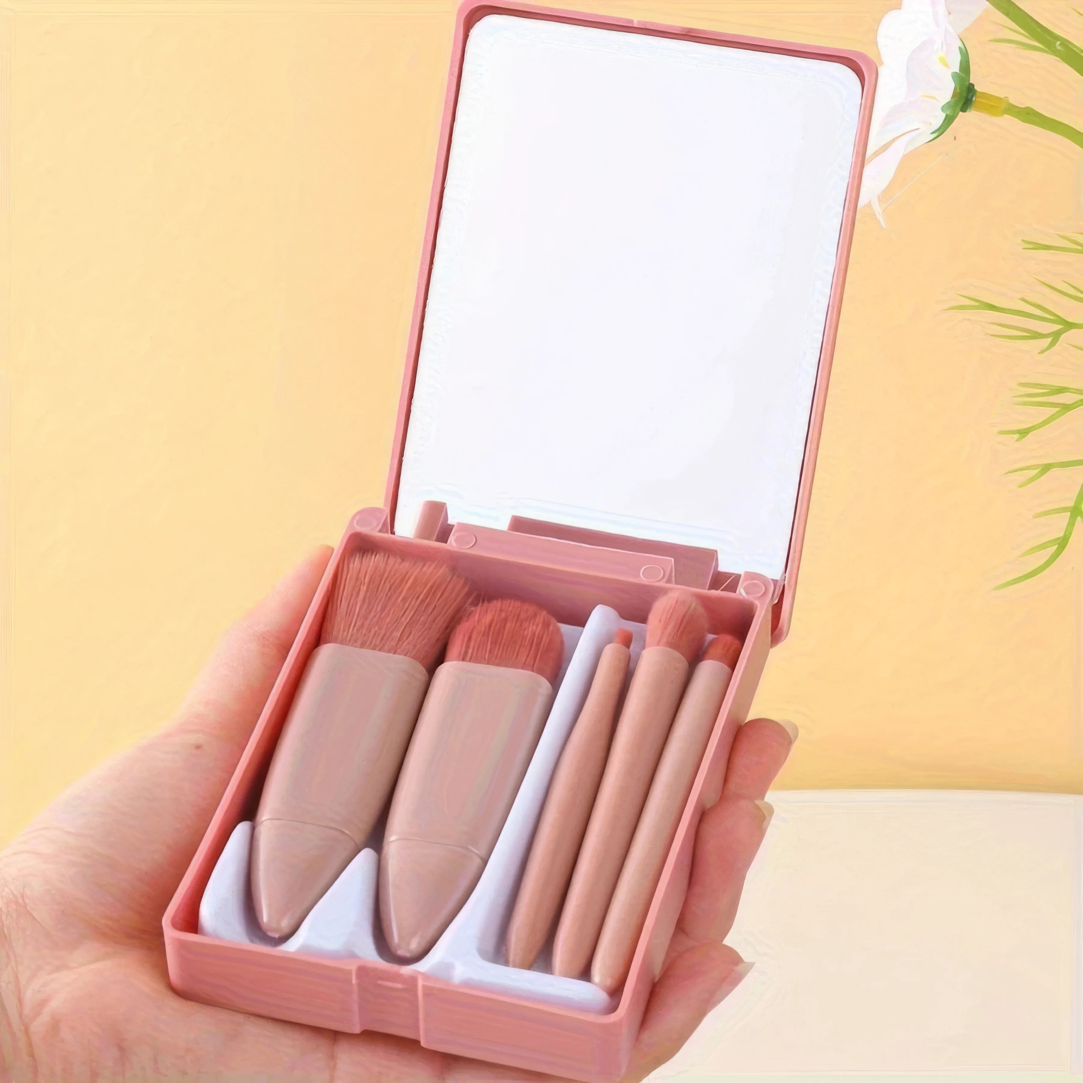 FARUZZI 5-Piece Pink Makeup Brush Set