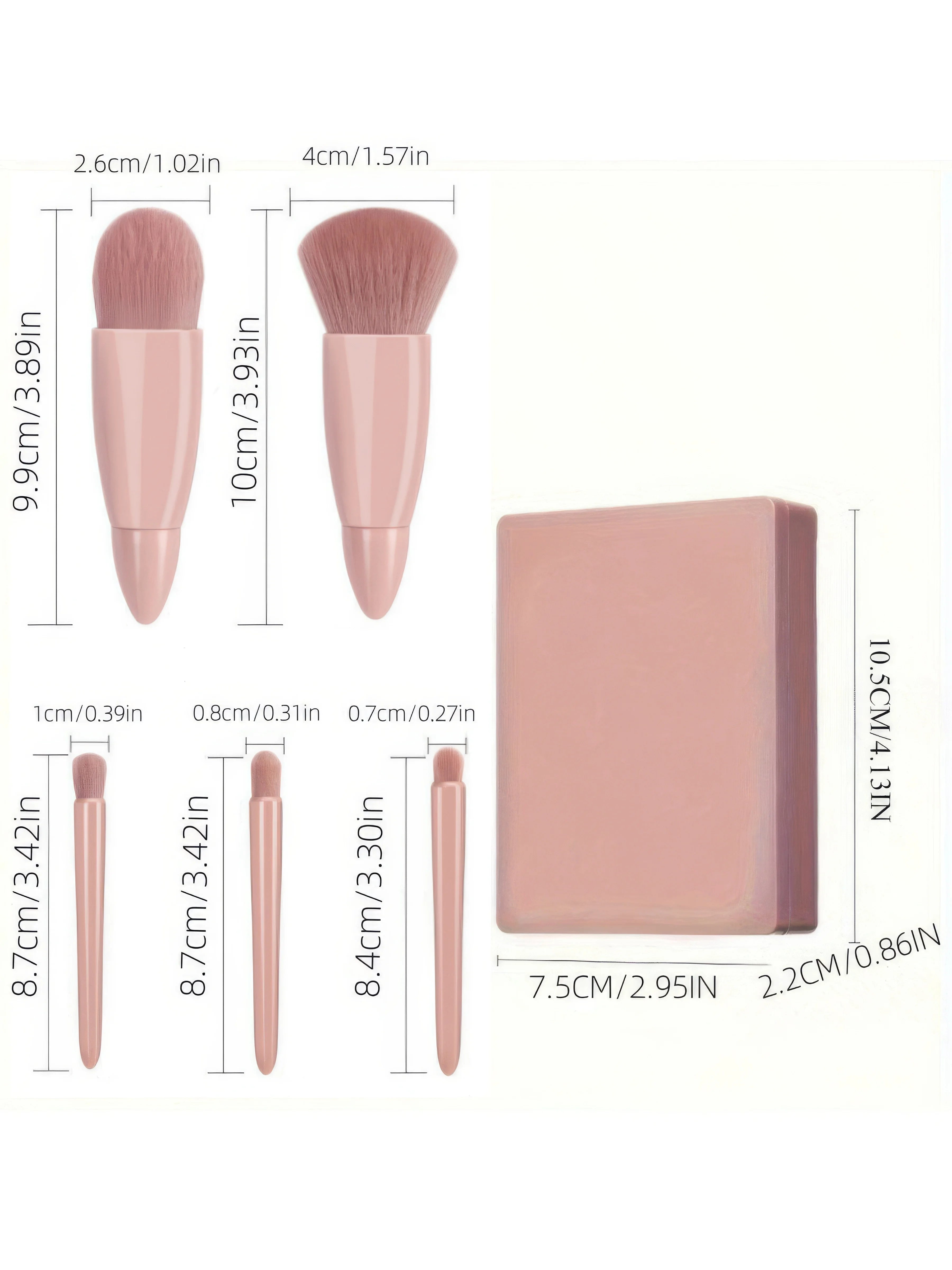 FARUZZI 5-Piece Pink Makeup Brush Set