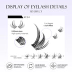 GROINNEYA Cluster Eyelash Extensions Set (320 pcs)