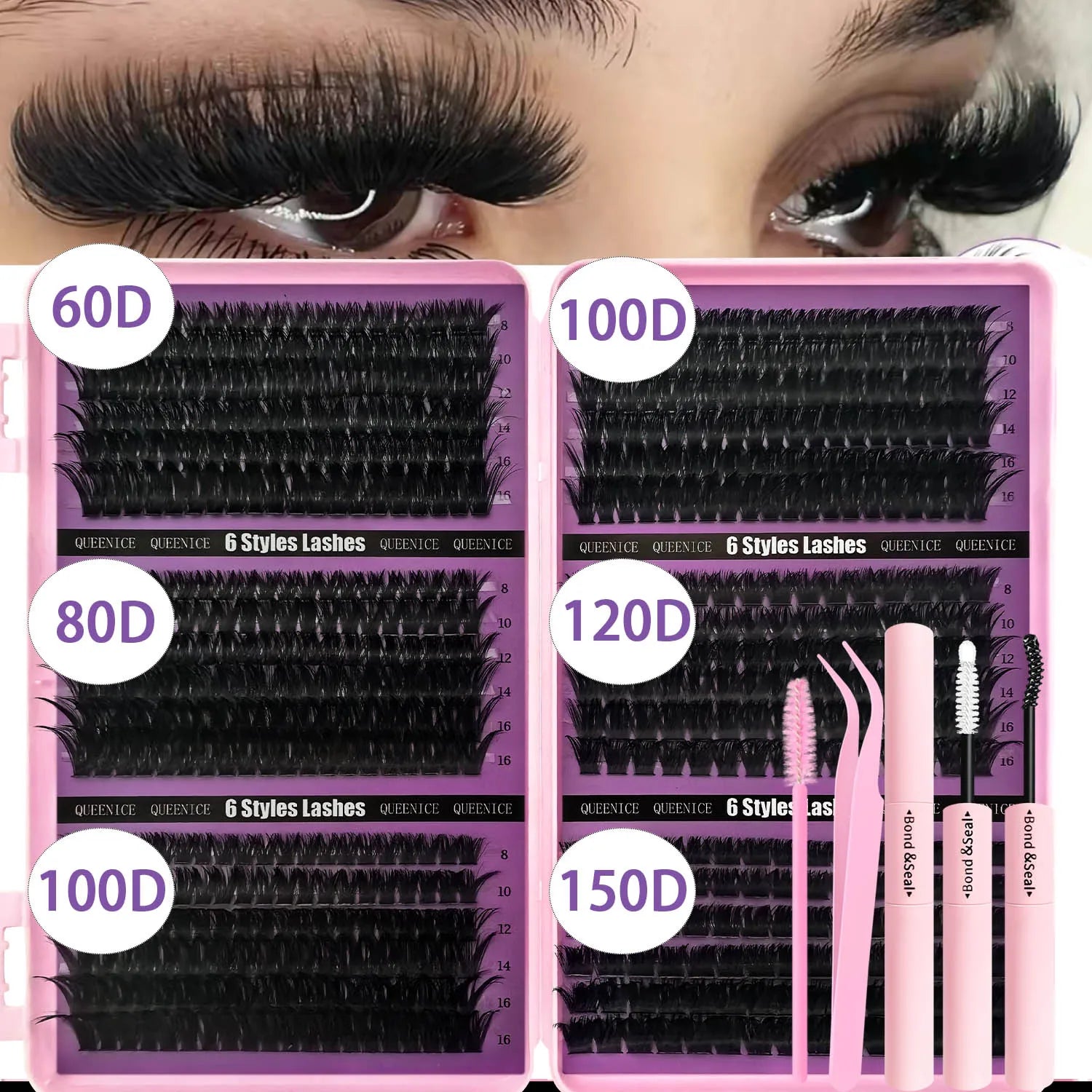 QUEENICE Cluster Eyelash Extensions