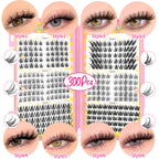 GROINNEYA Cluster Eyelash Extensions Set (320 pcs)