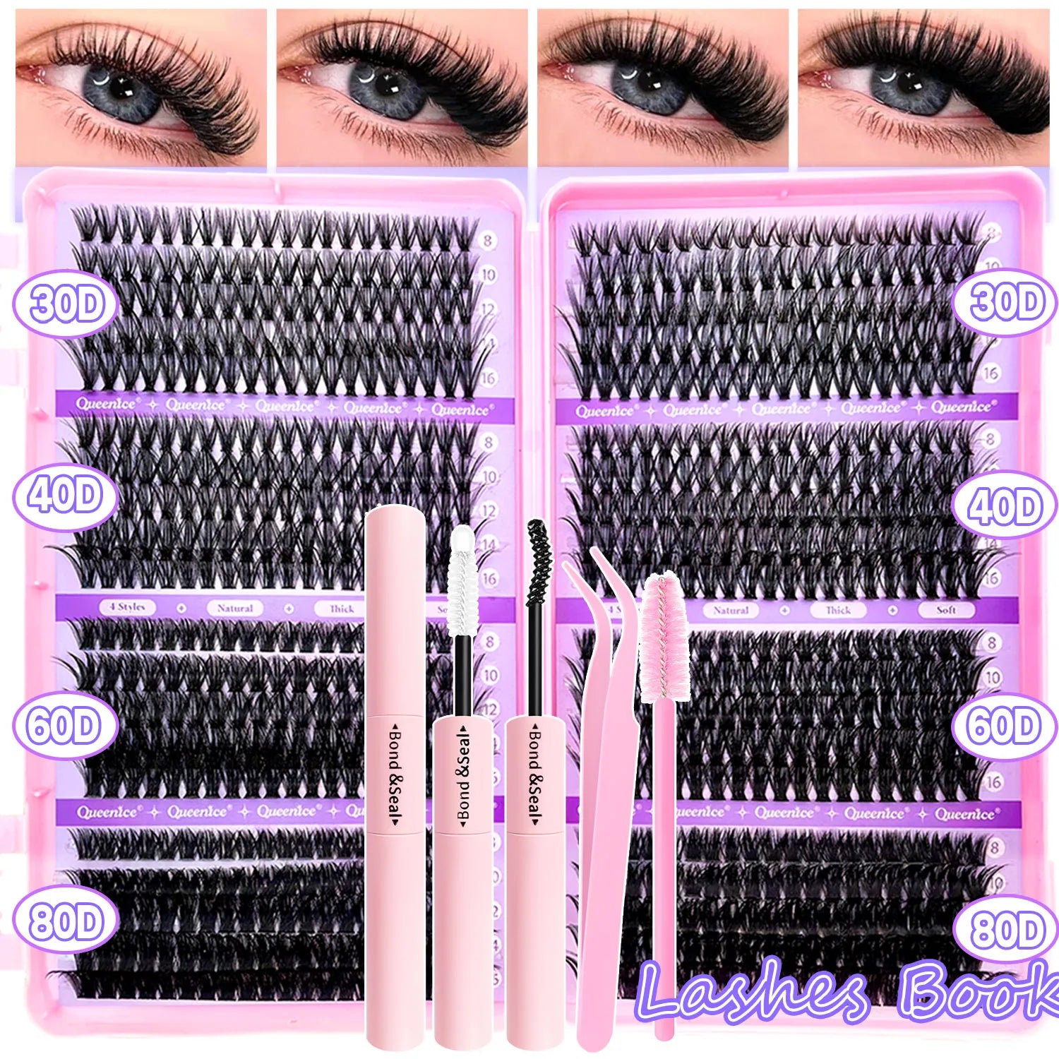 QUEENICE Cluster Eyelash Extensions