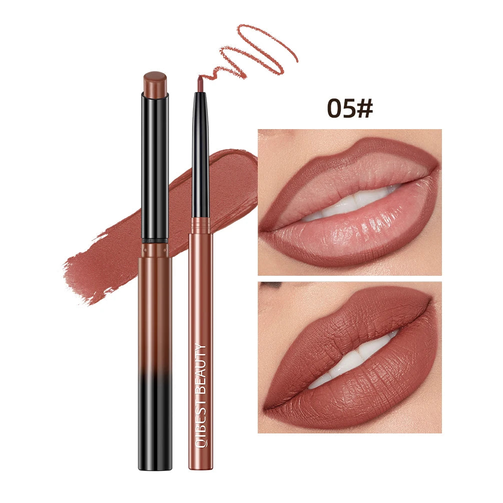 QIBEST Matte Lipstick & Lip Liner Set