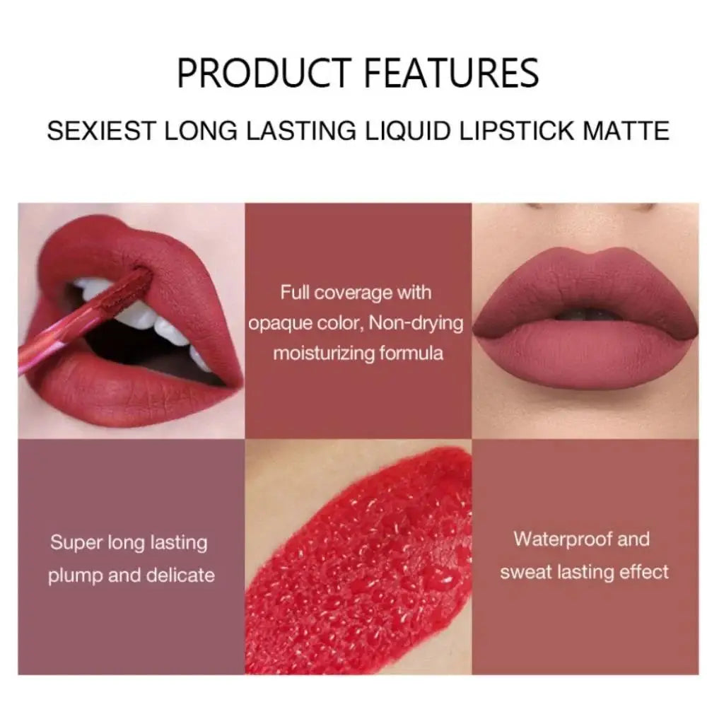 HANDAIYAN 6-Shade Matte Liquid Lipstick Set