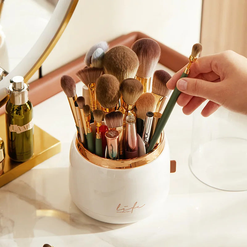 FARUZZI Rotating Makeup Brush Holder Organizer