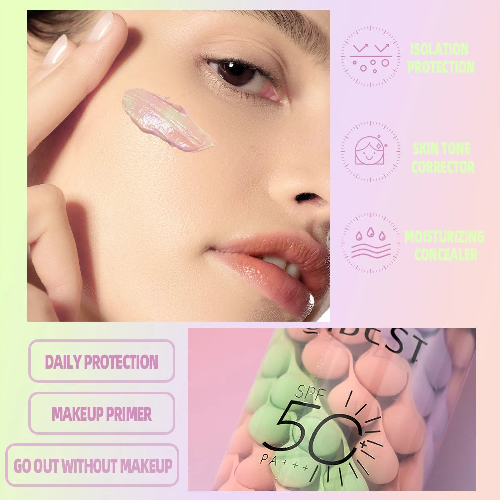 QIBEST Tri-Color Brightening Makeup Primer