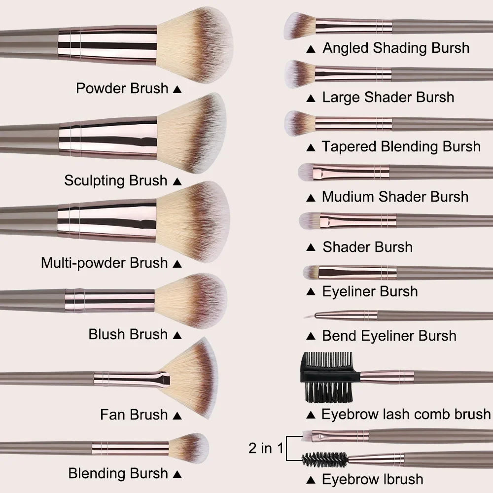 FARUZZI 20-Piece Professional Makeup Brush Set