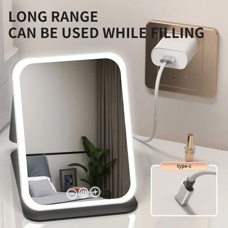 FARUZZI LED Portable Foldable Makeup Mirror