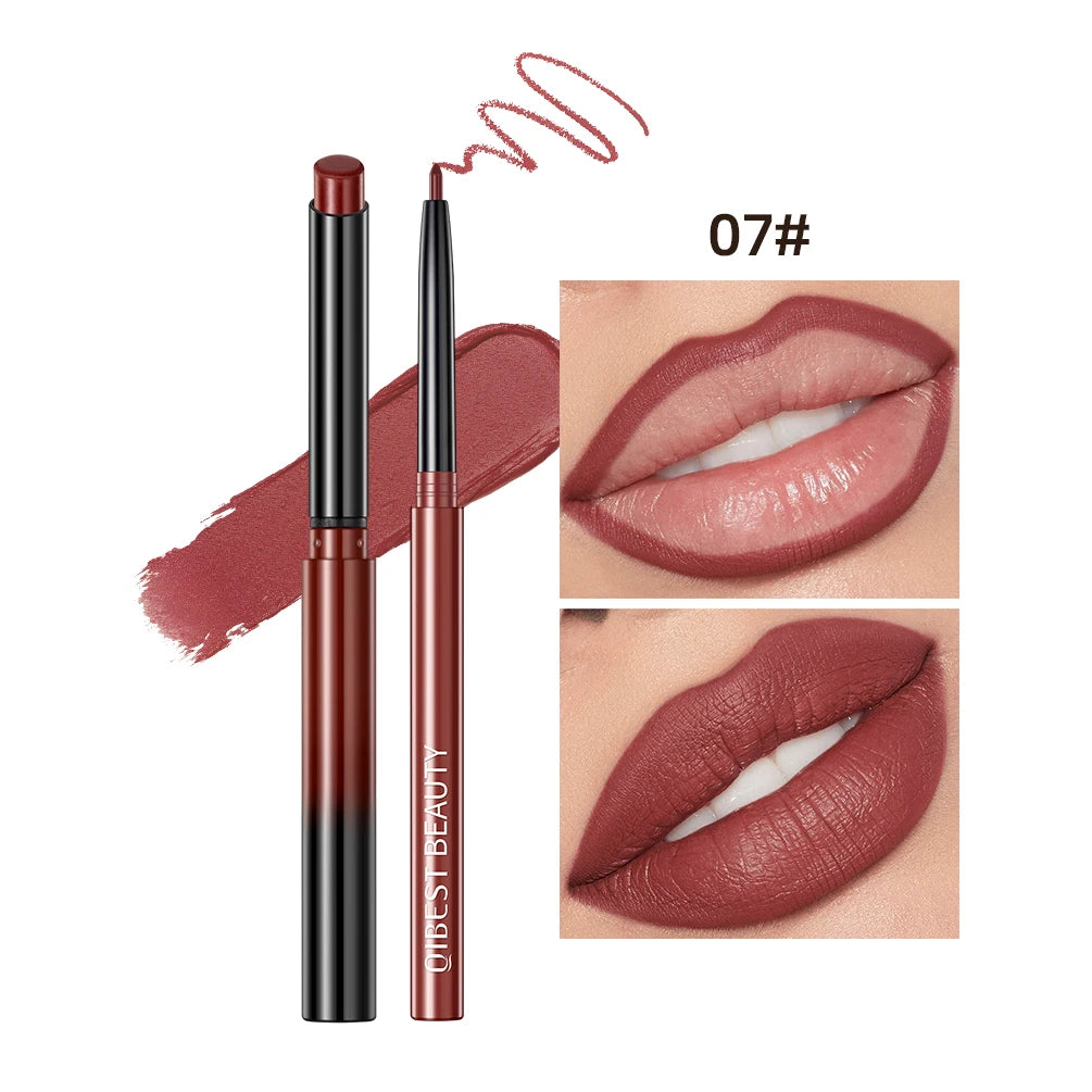 QIBEST Matte Lipstick & Lip Liner Set
