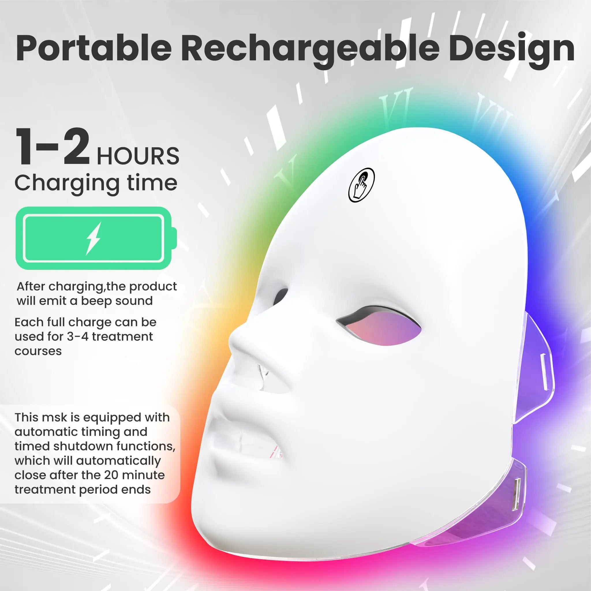 FARUZZI 7-Color LED Facial Therapy Mask