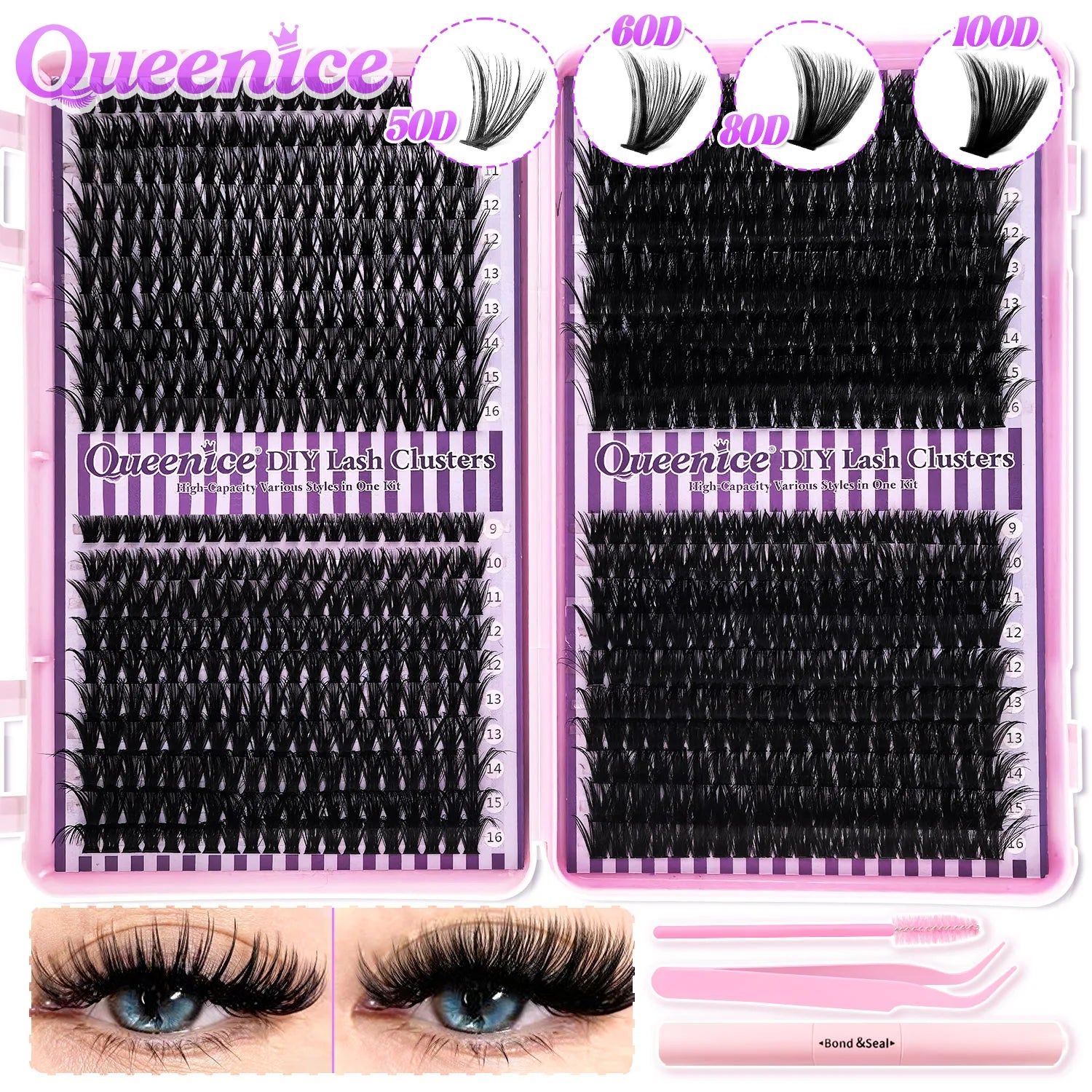 QUEENICE Cluster Eyelash Extensions