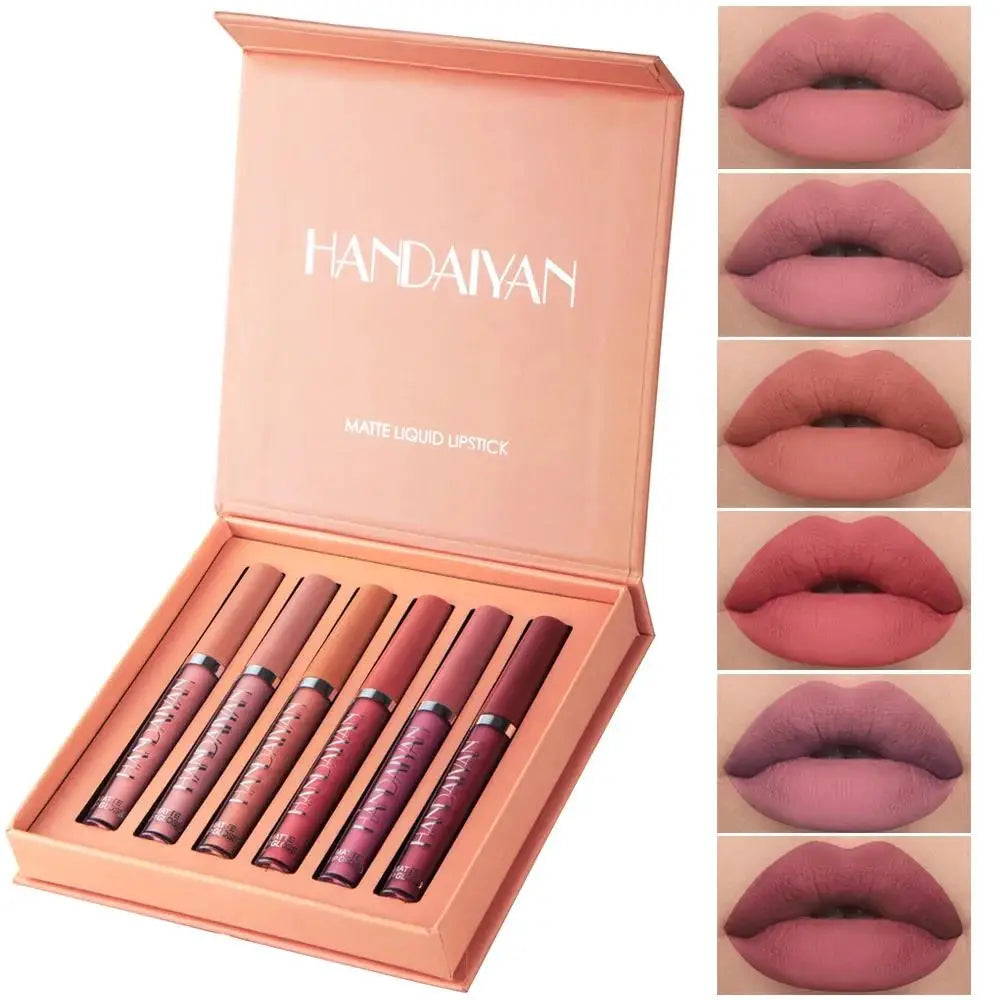 HANDAIYAN 6-Shade Matte Liquid Lipstick Set