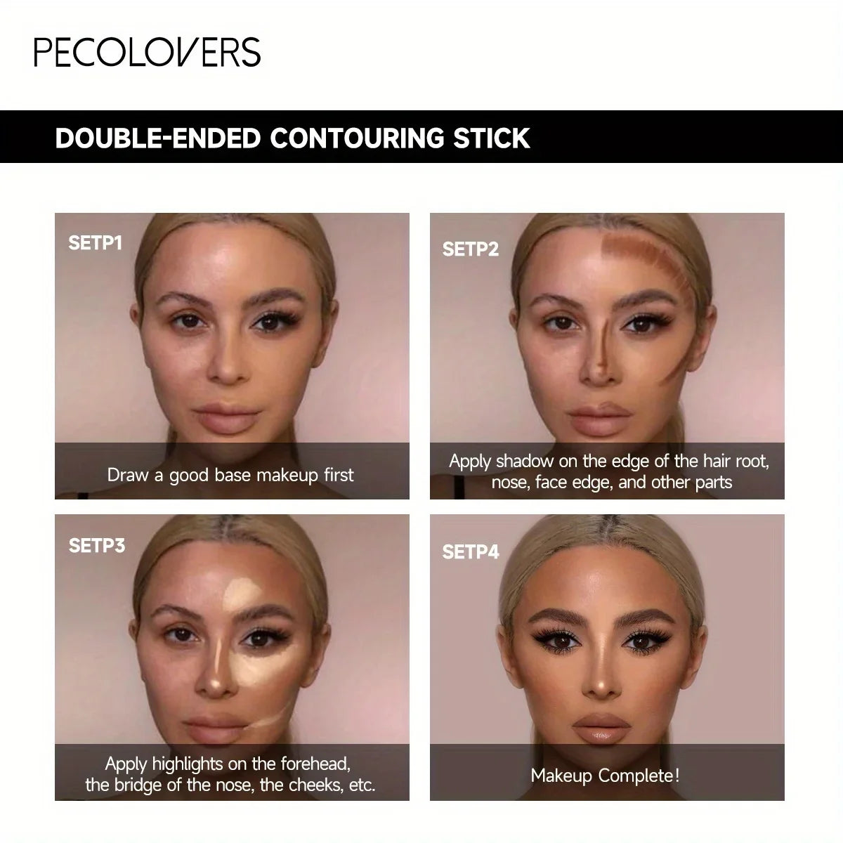 PECOLOVERS Dual-Ended Highlight & Contour Pen
