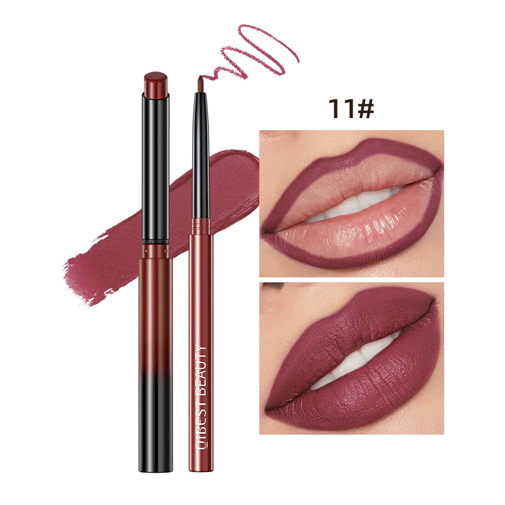QIBEST Matte Lipstick & Lip Liner Set