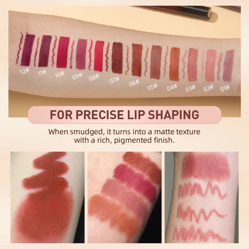 QIBEST Matte Lipstick & Lip Liner Set