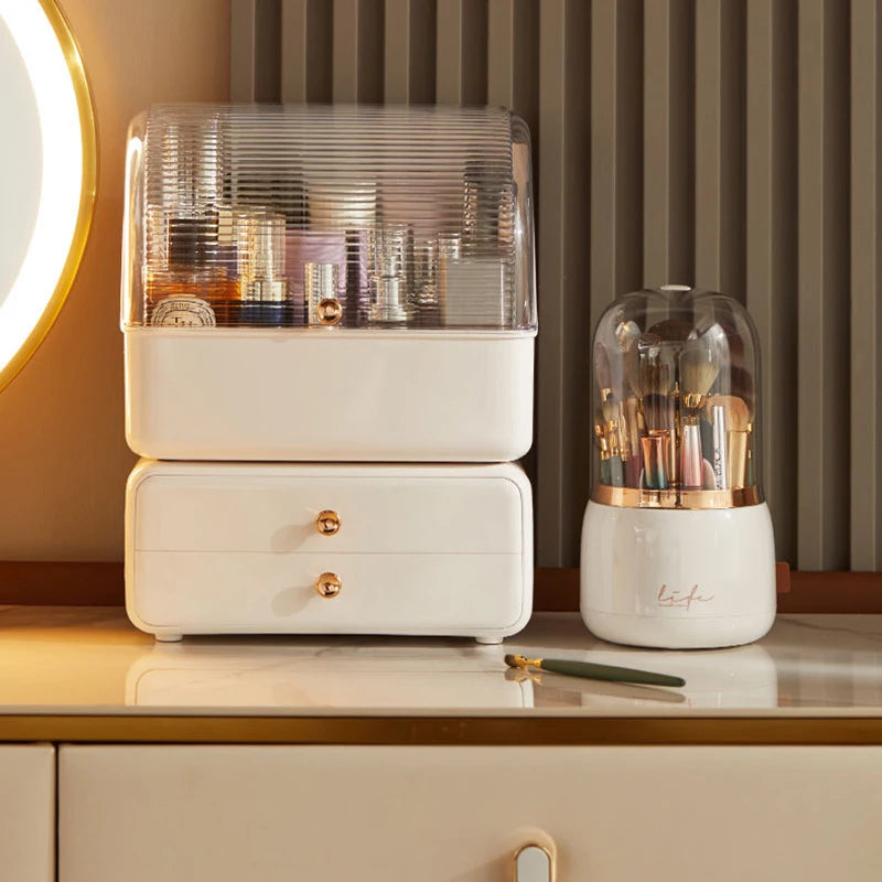 FARUZZI Rotating Makeup Brush Holder Organizer
