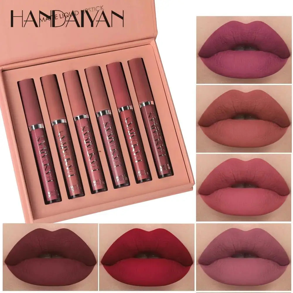 HANDAIYAN 6-Shade Matte Liquid Lipstick Set