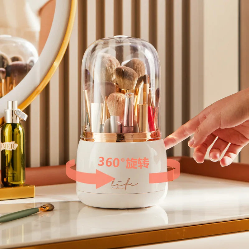 FARUZZI Rotating Makeup Brush Holder Organizer