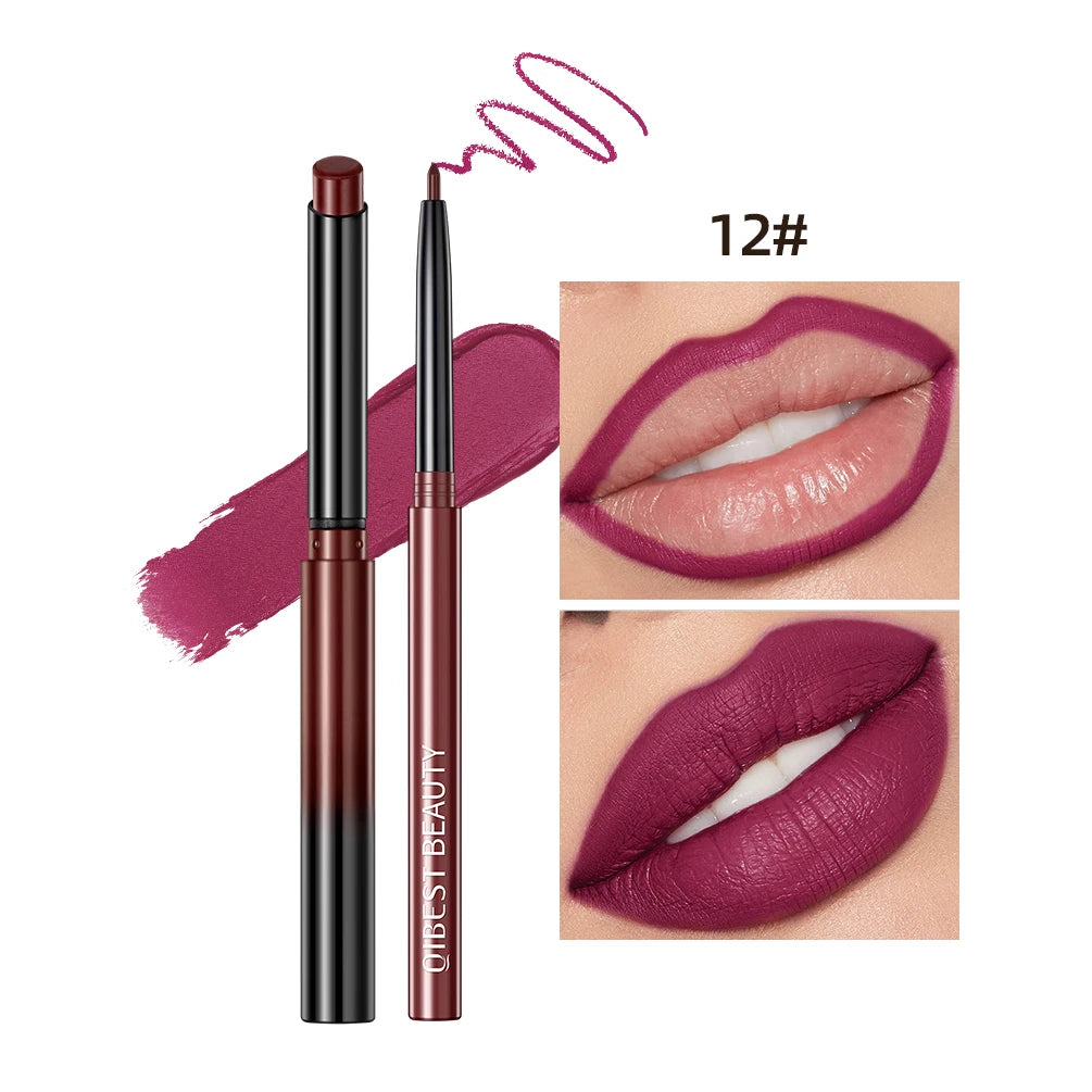 QIBEST Matte Lipstick & Lip Liner Set