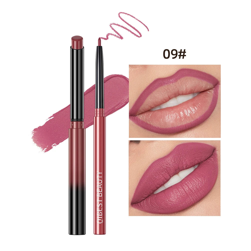 QIBEST Matte Lipstick & Lip Liner Set