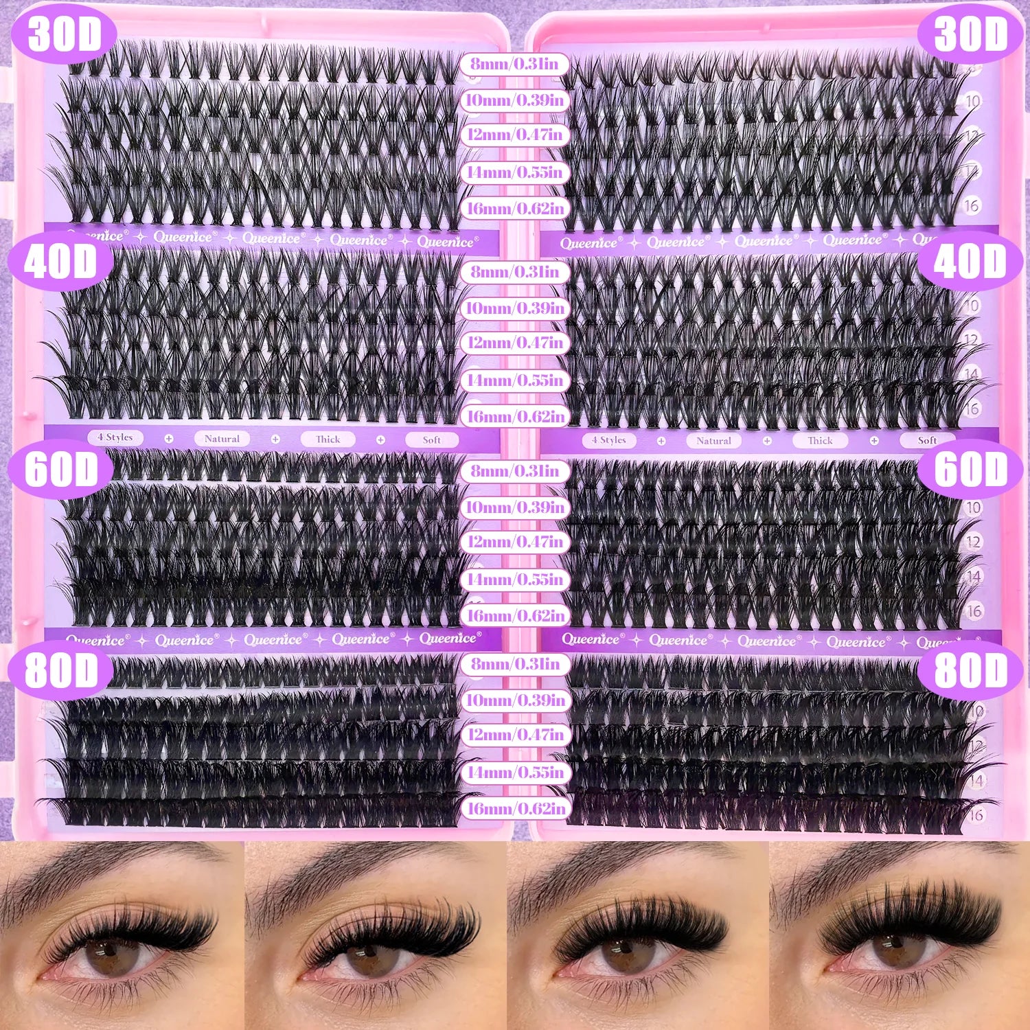 QUEENICE Cluster Eyelash Extensions