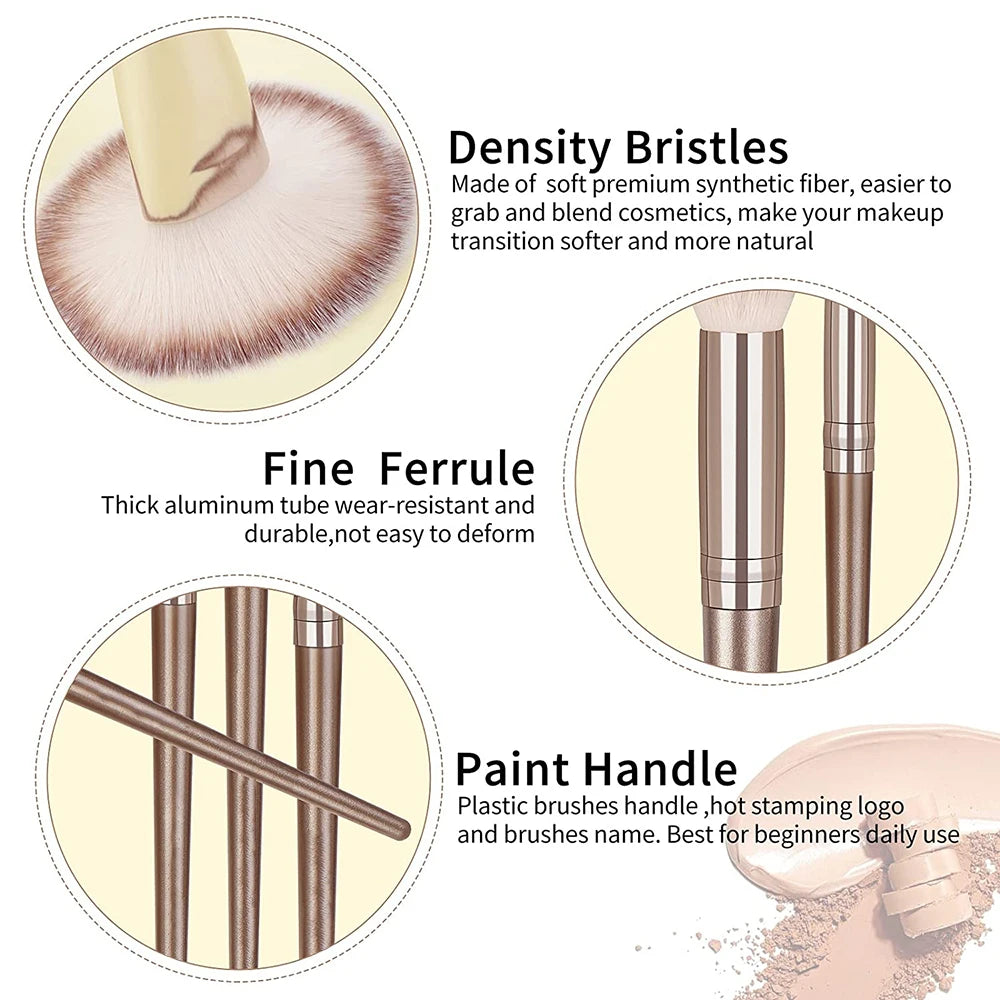 FARUZZI 20-Piece Professional Makeup Brush Set