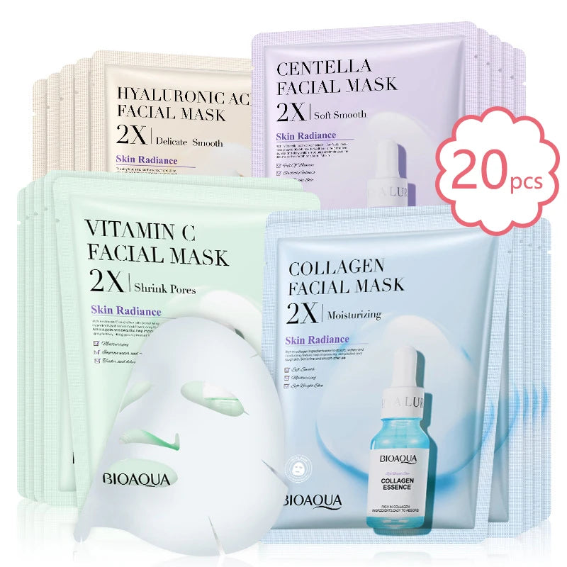 BIOAQUA Centella Collagen Hydrating Sheet Mask Set (20pcs)