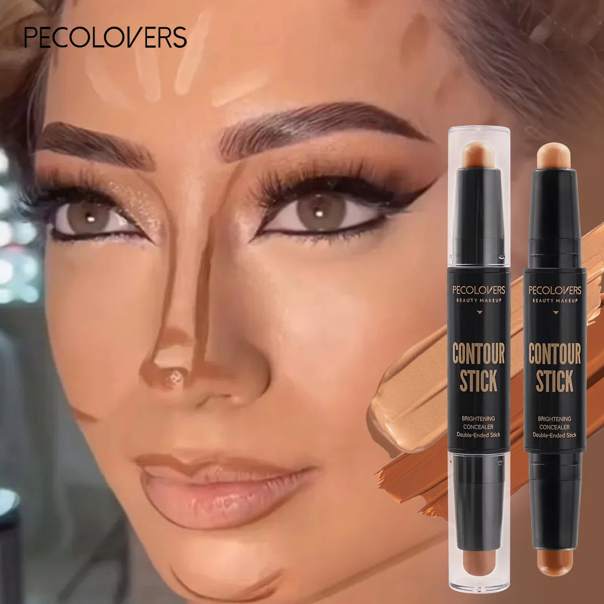 PECOLOVERS Dual-Ended Highlight & Contour Pen
