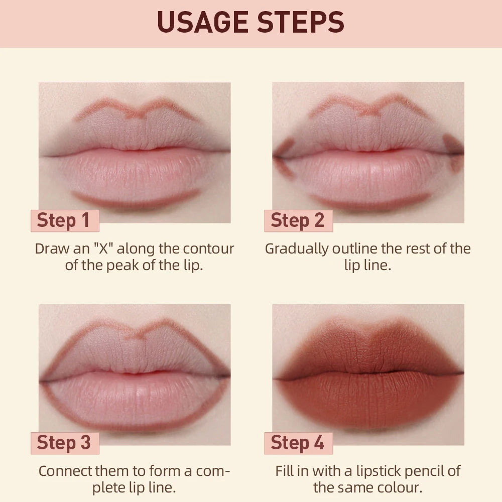 QIBEST Matte Lipstick & Lip Liner Set