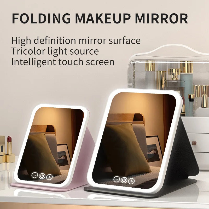 FARUZZI LED Portable Foldable Makeup Mirror
