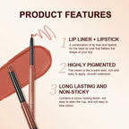 QIBEST Matte Lipstick & Lip Liner Set