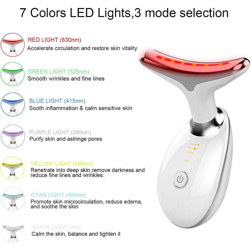 FARUZZI 7-Color Facial & Neck Lifting Massager