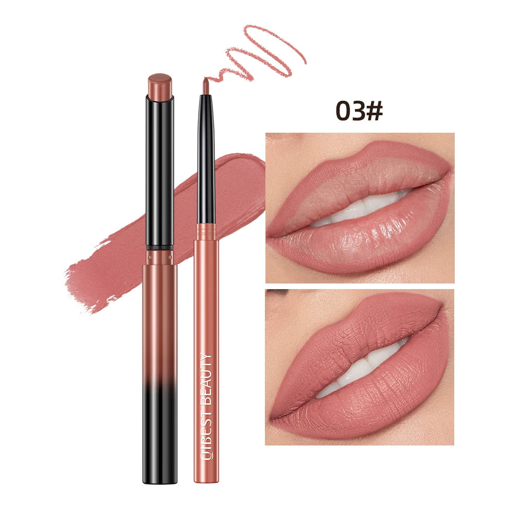 QIBEST Matte Lipstick & Lip Liner Set