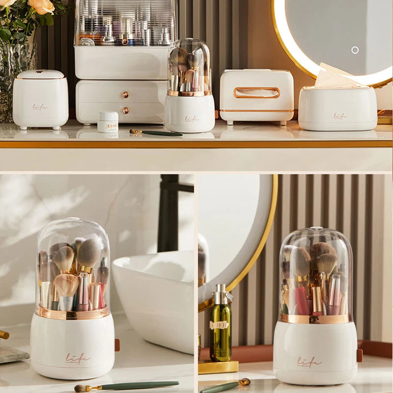 FARUZZI Rotating Makeup Brush Holder Organizer