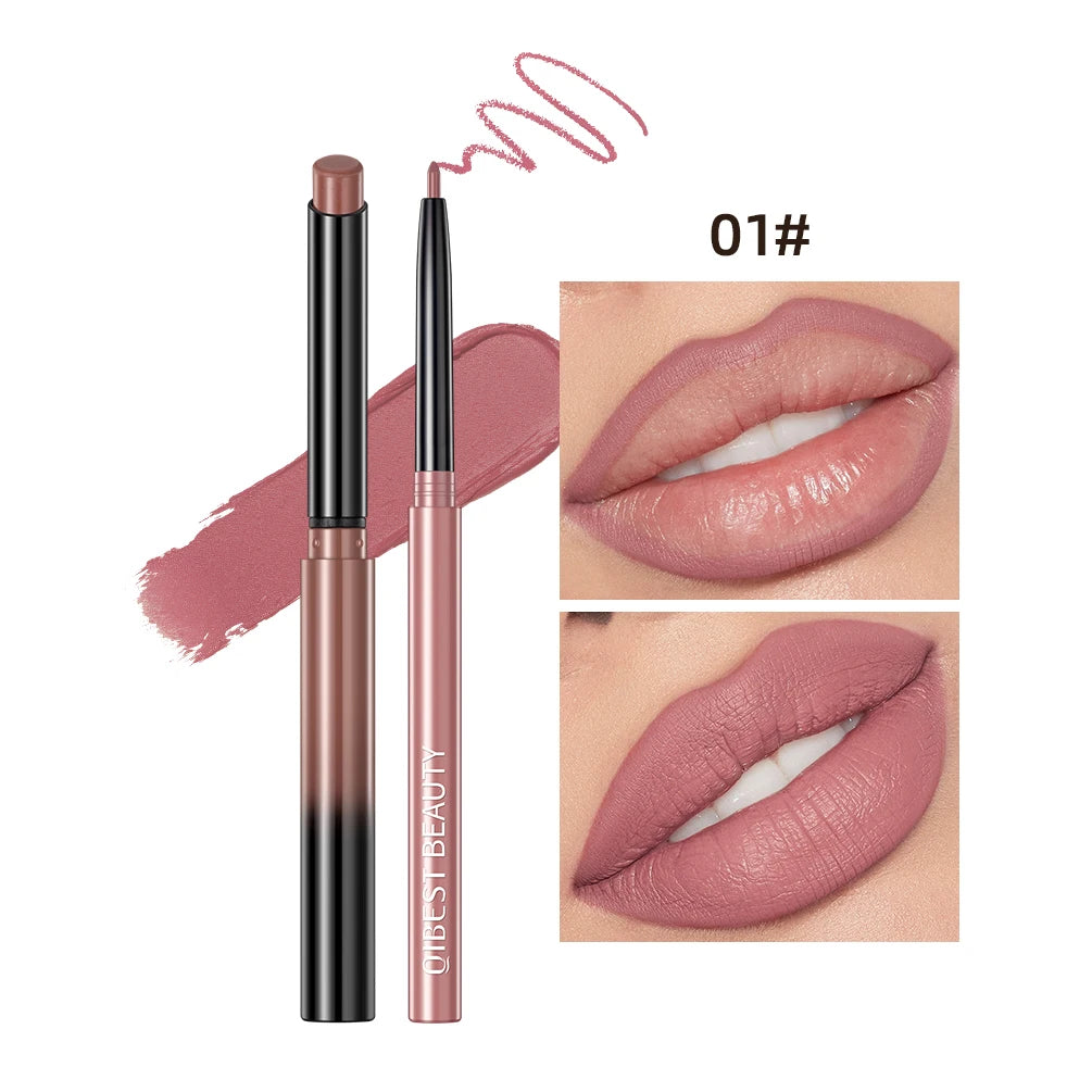 QIBEST Matte Lipstick & Lip Liner Set
