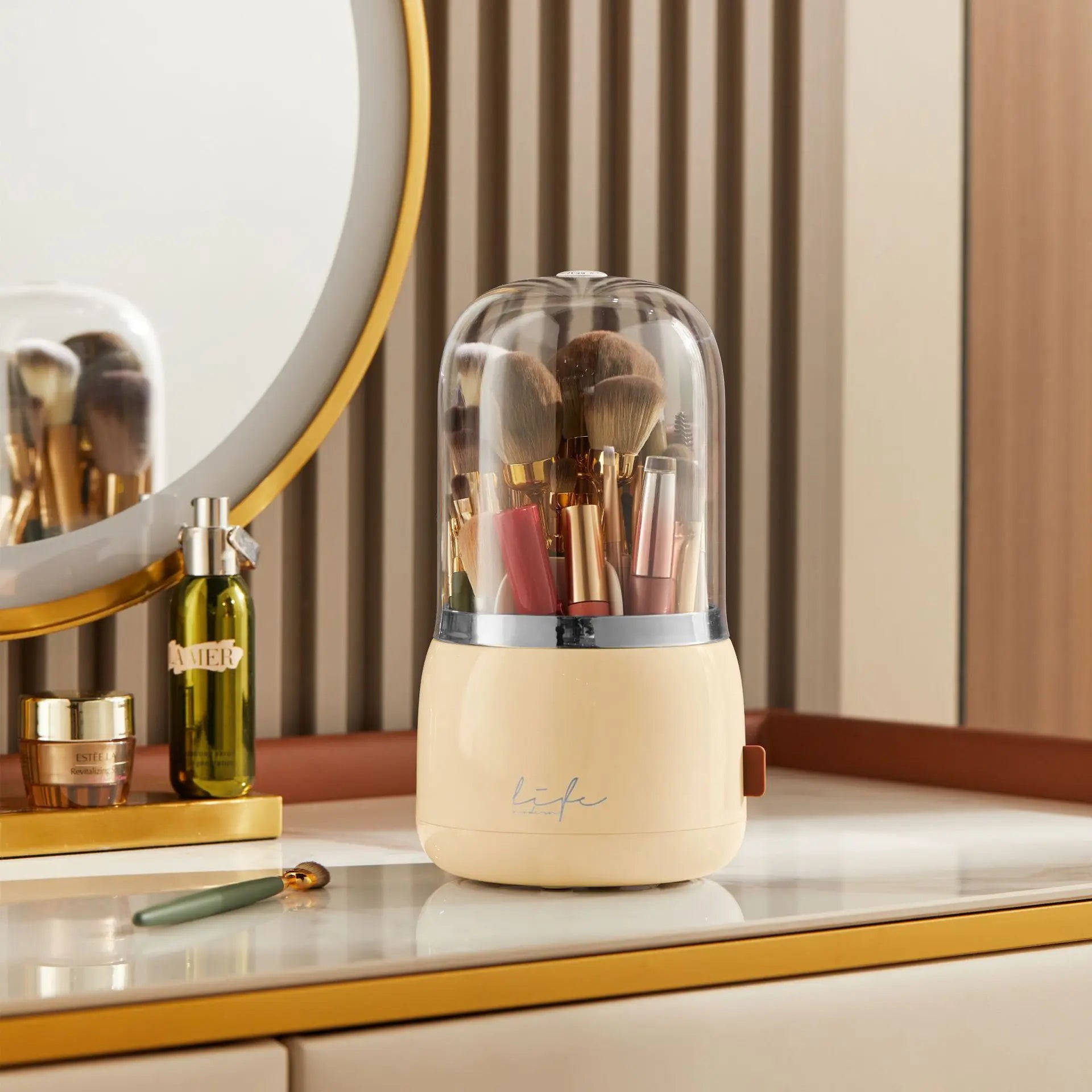FARUZZI Rotating Makeup Brush Holder Organizer