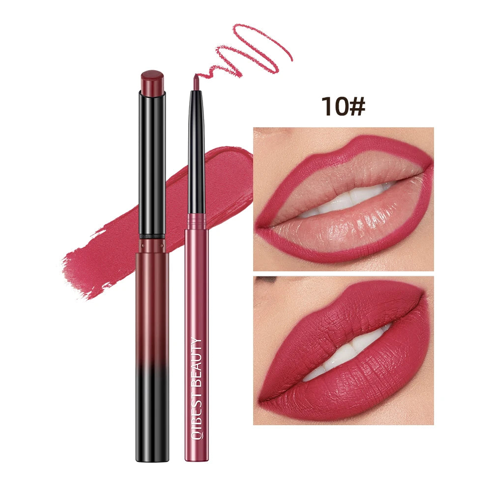 QIBEST Matte Lipstick & Lip Liner Set