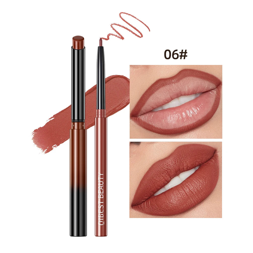 QIBEST Matte Lipstick & Lip Liner Set