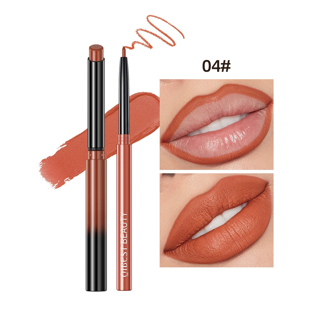QIBEST Matte Lipstick & Lip Liner Set